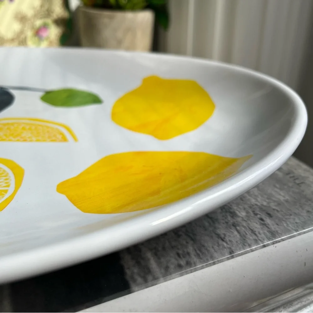 West Elm Mizuki Goto Oval Plate Platter Collector's Edition Lemons